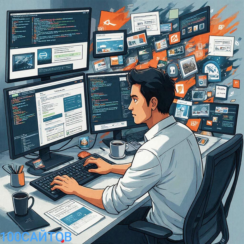 Специалист создает сайт