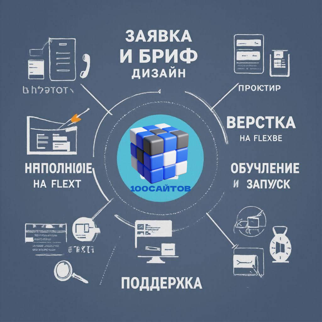 Этапы создания прекрасного промо- сайта в студии 100Сайтов