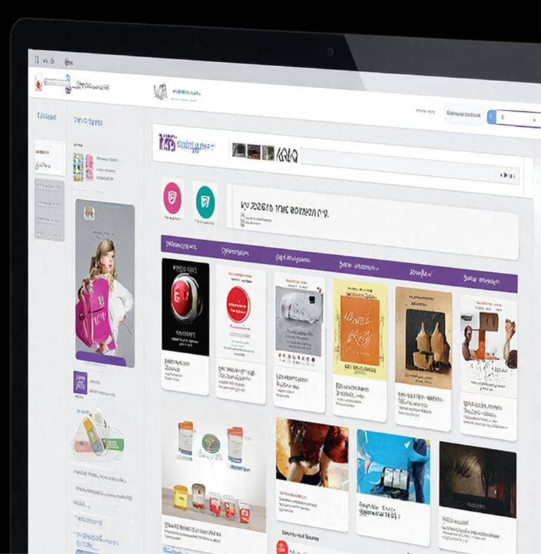 Интернет-магазин на мониторе компьютера